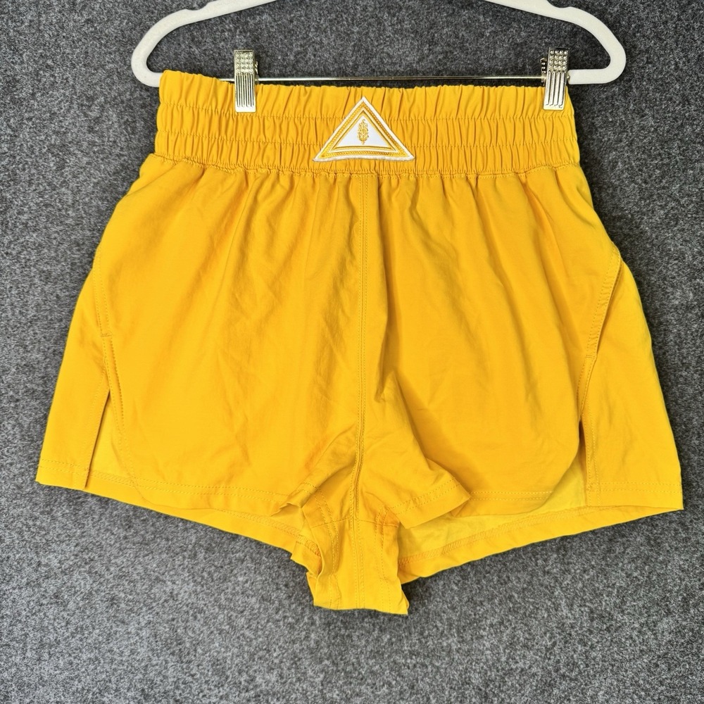 Free People Movement Short Woman M Yellow Elastic Waist Pockets High Rise